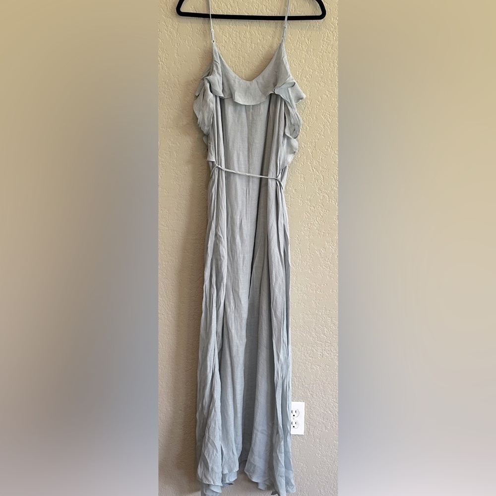 Romantic Summer Dress! Spaghetti straps with ruffle off the shoulder “sleeve”